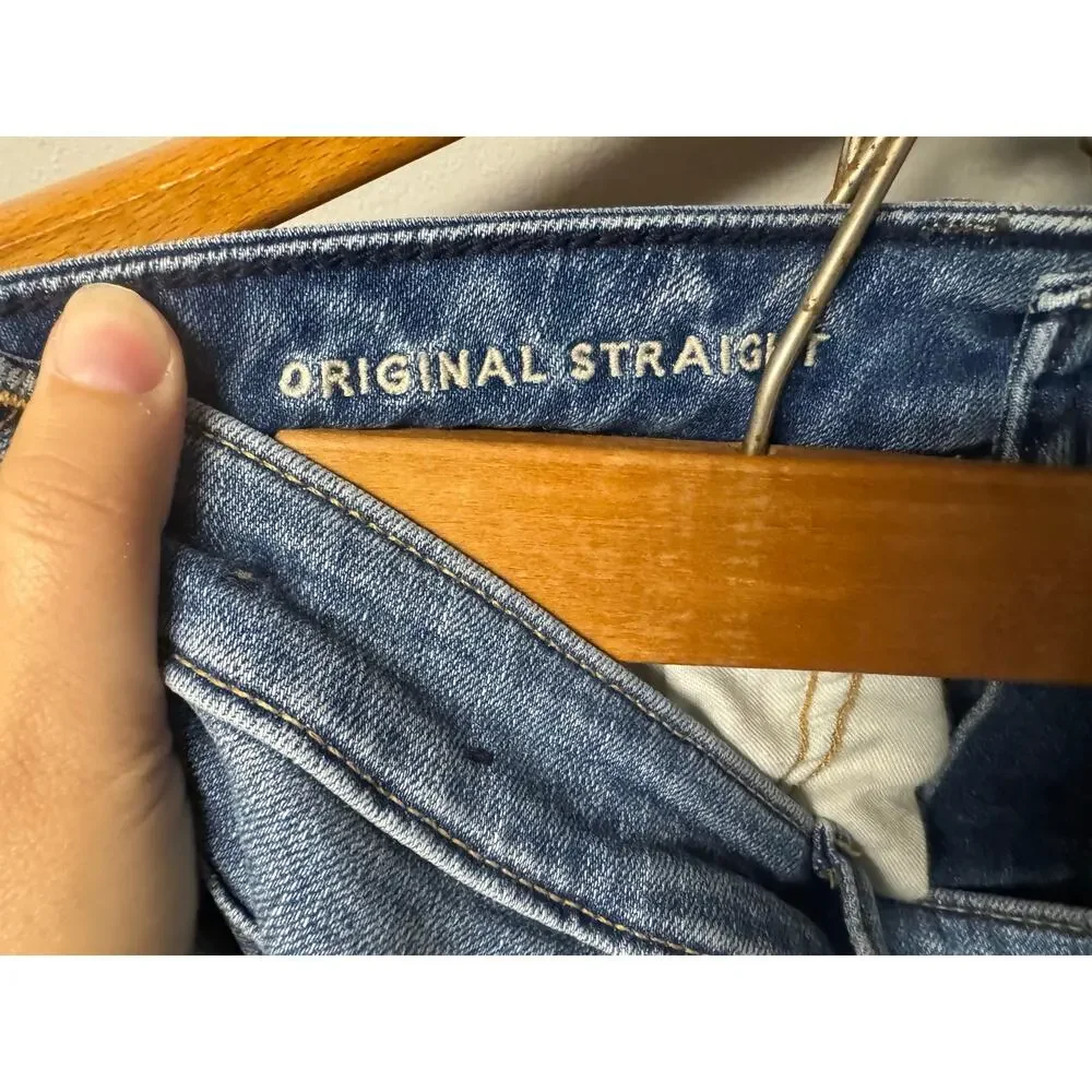 American Eagle Original Straight Denim Mens Jeans 28x28 - Picture 4 of 6